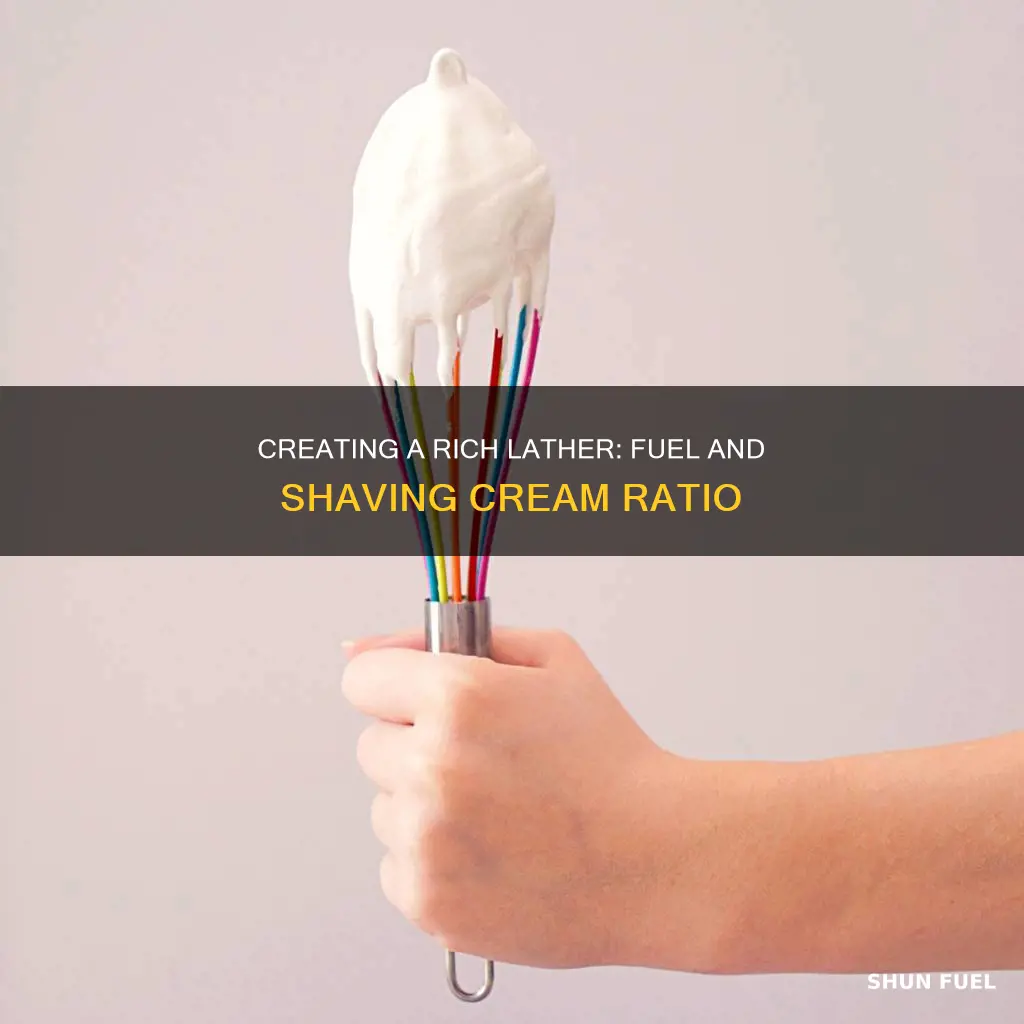 how much fuel mix with shaving cream