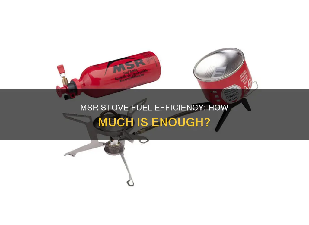 how much fuel msr stove