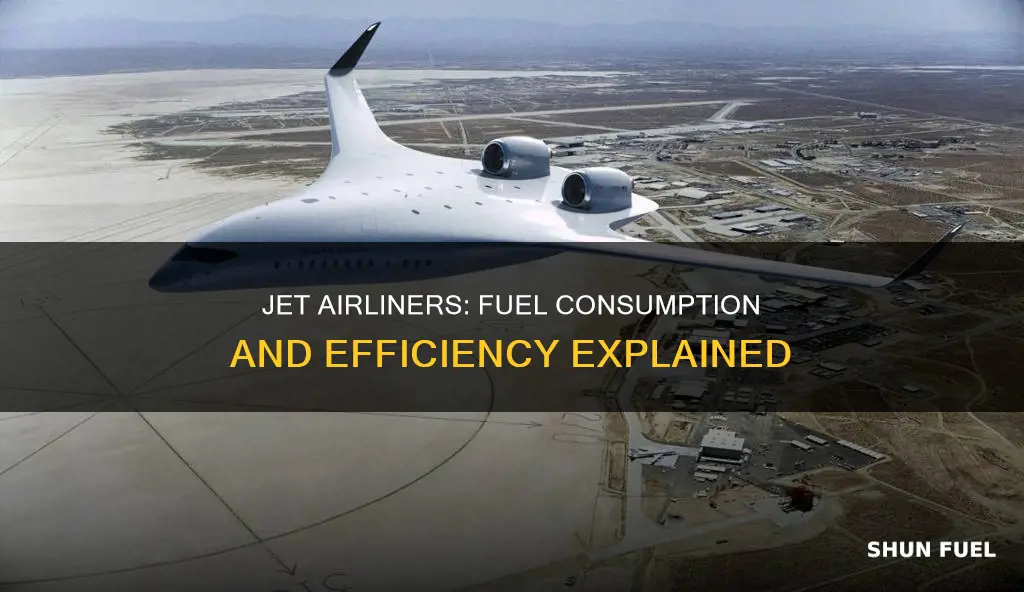 how much fuel per hour does a jet airliner burn