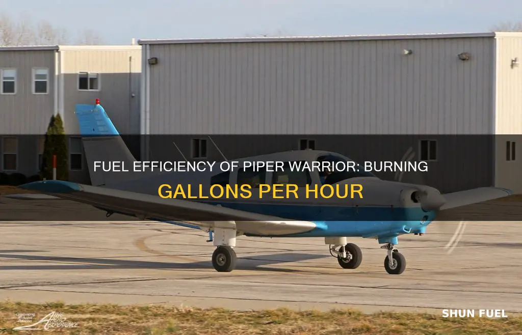 how much fuel per hour does a piper warrior burn