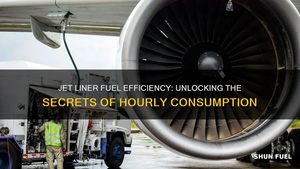 how much fuel per hour for jet liner