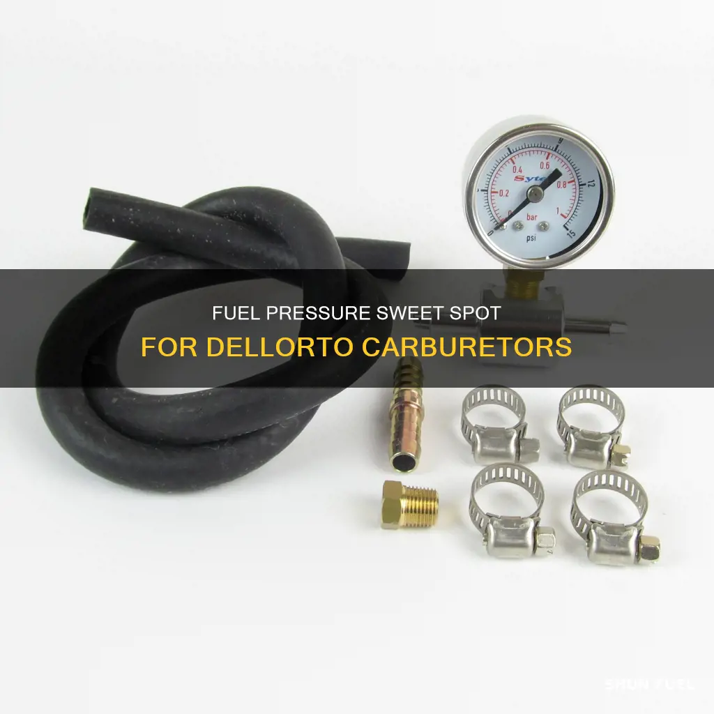 how much fuel presser for delotors carbs