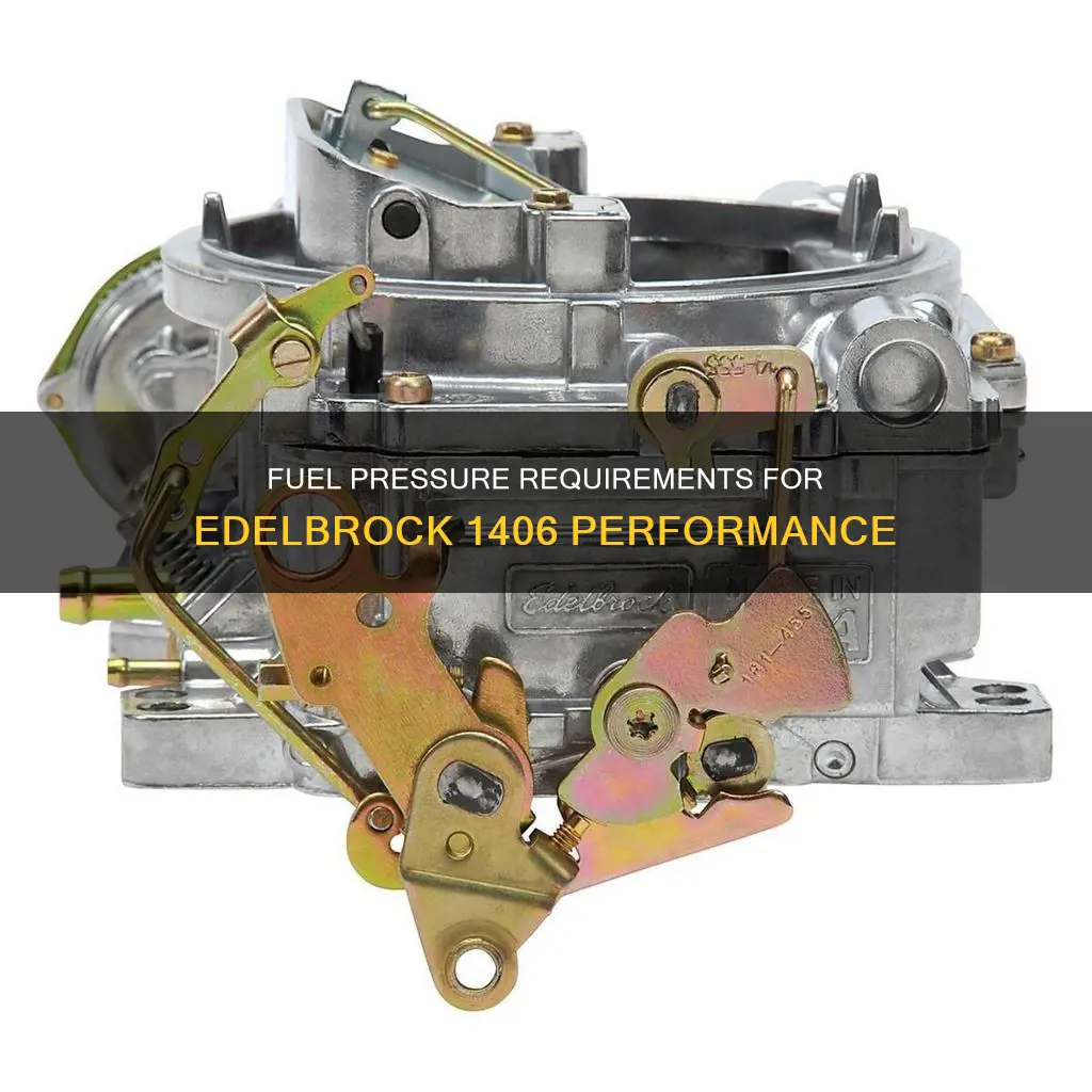 how much fuel pressure does a edelbrock 1406 need