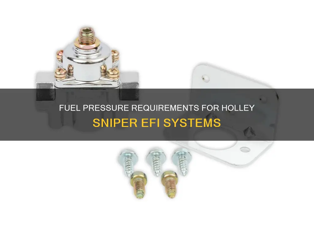 how much fuel pressure does a holley sniper efi need