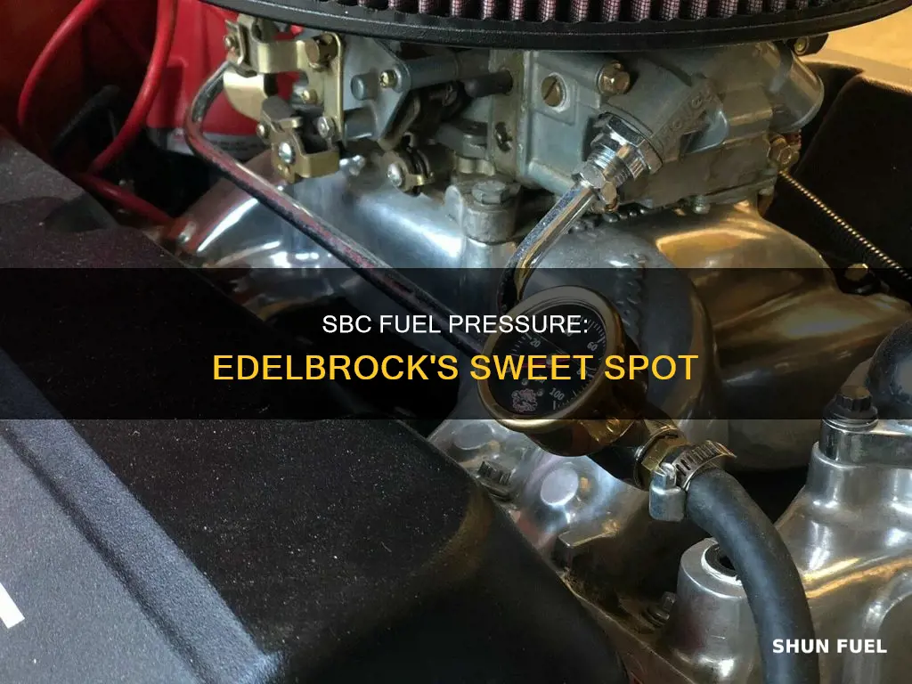 how much fuel pressure for sbc with edelbrock