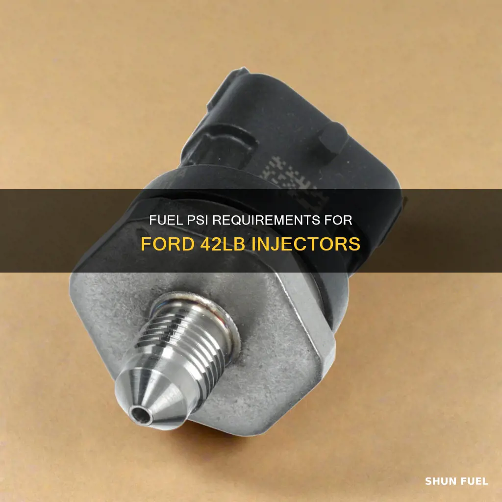 how much fuel psi for ford 42lb injectors