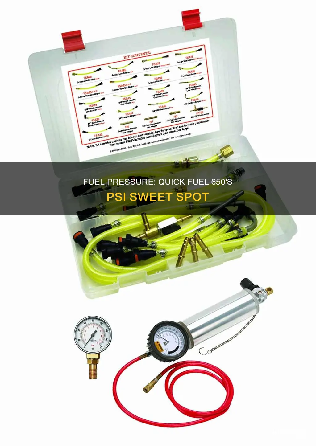 how much fuel psi for quick fuel 650