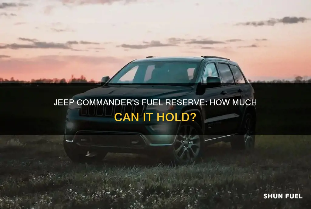 how much fuel reserve in jeep commander