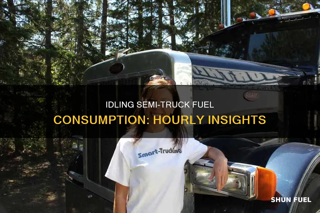 how much fuel semi truck idle per hour