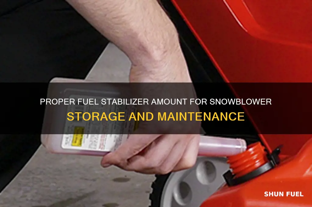 how much fuel stabilizer to use in snowblower