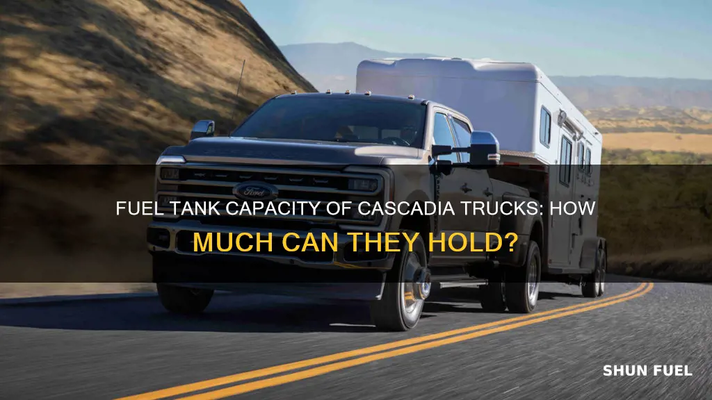 how much fuel tank capasity cascadia