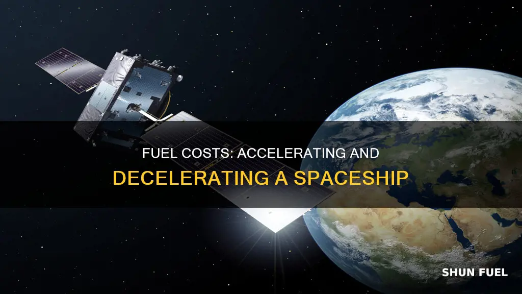 how much fuel to accelerate then decelerate in spaceship