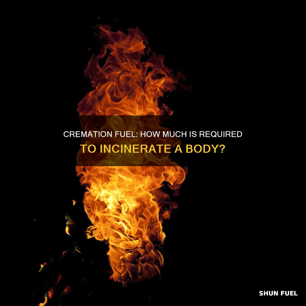 how much fuel to cremate a body