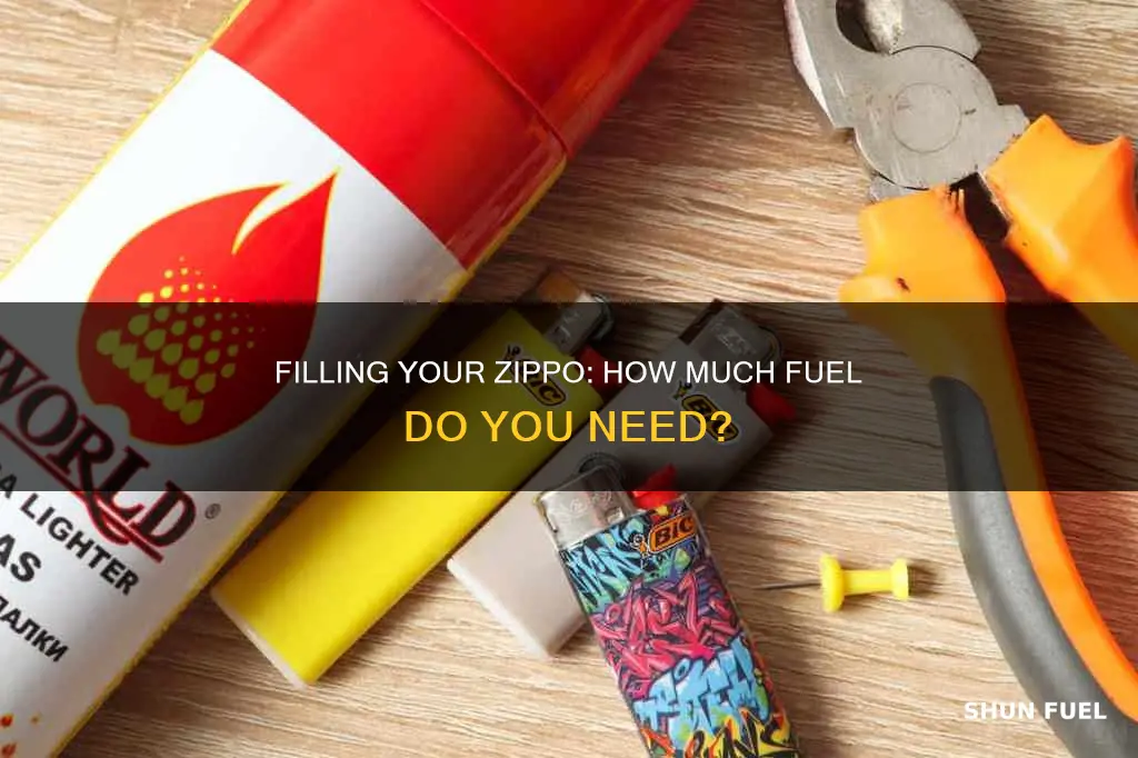 how much fuel to fill a zippo