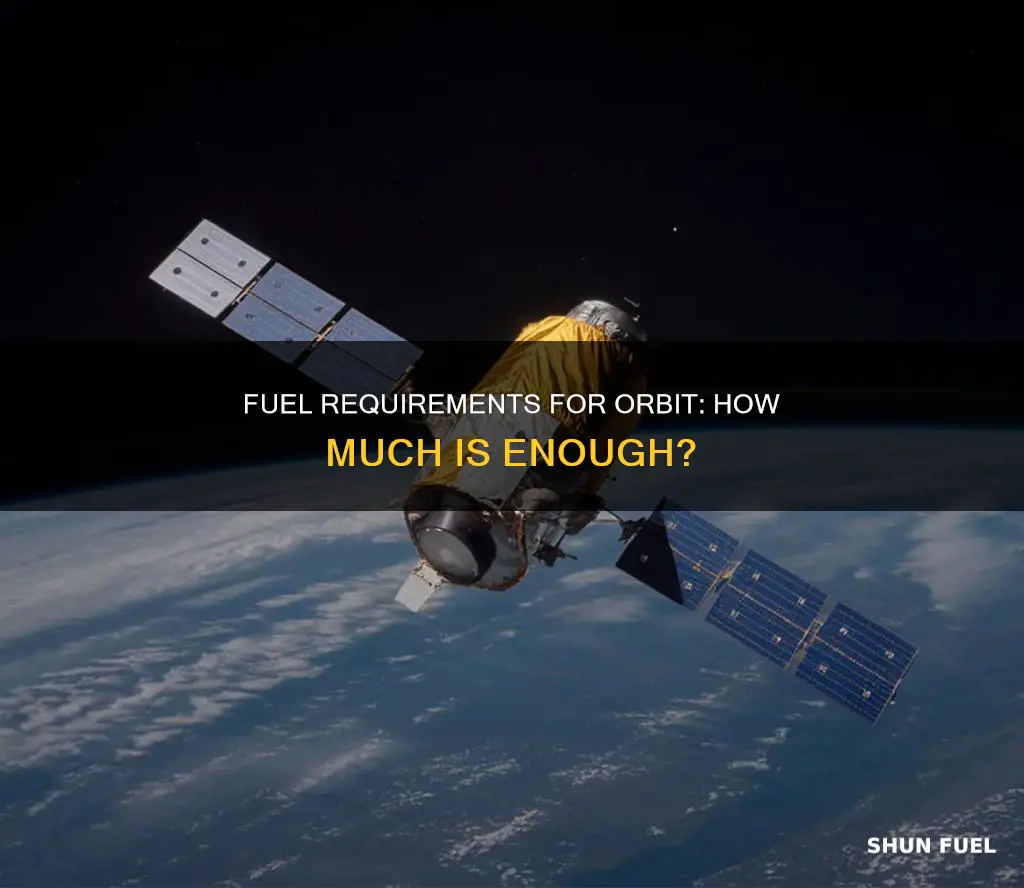 how much fuel to get in orbit