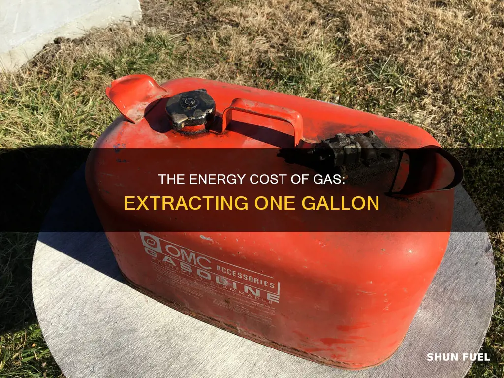 how much fuel to get one gallon of gas