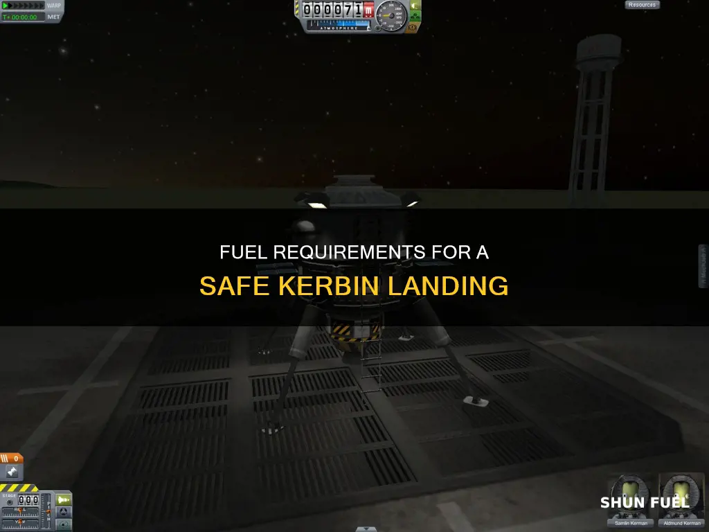 how much fuel to land on kerbin