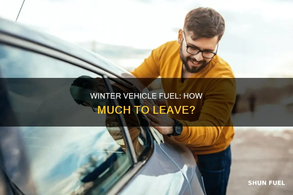 how much fuel to leave in vehicle during winter