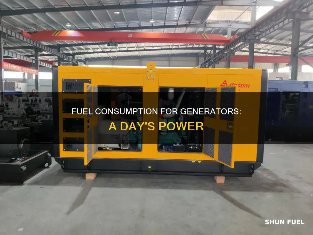 how much fuel to power a generator 1 day