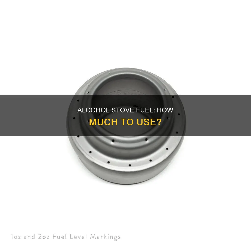 how much fuel to put in alcohol stove