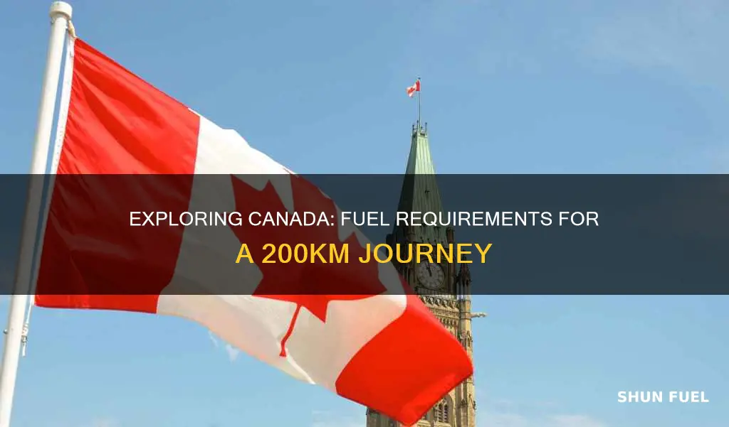 how much fuel to travel to 200 km in canada
