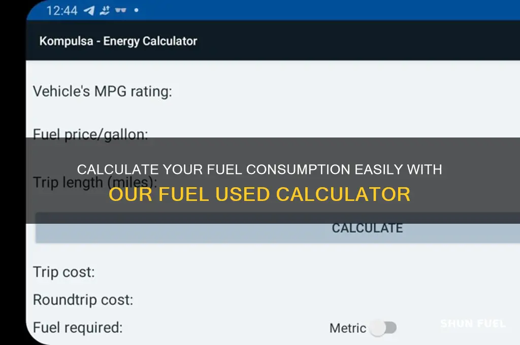 how much fuel used calculator