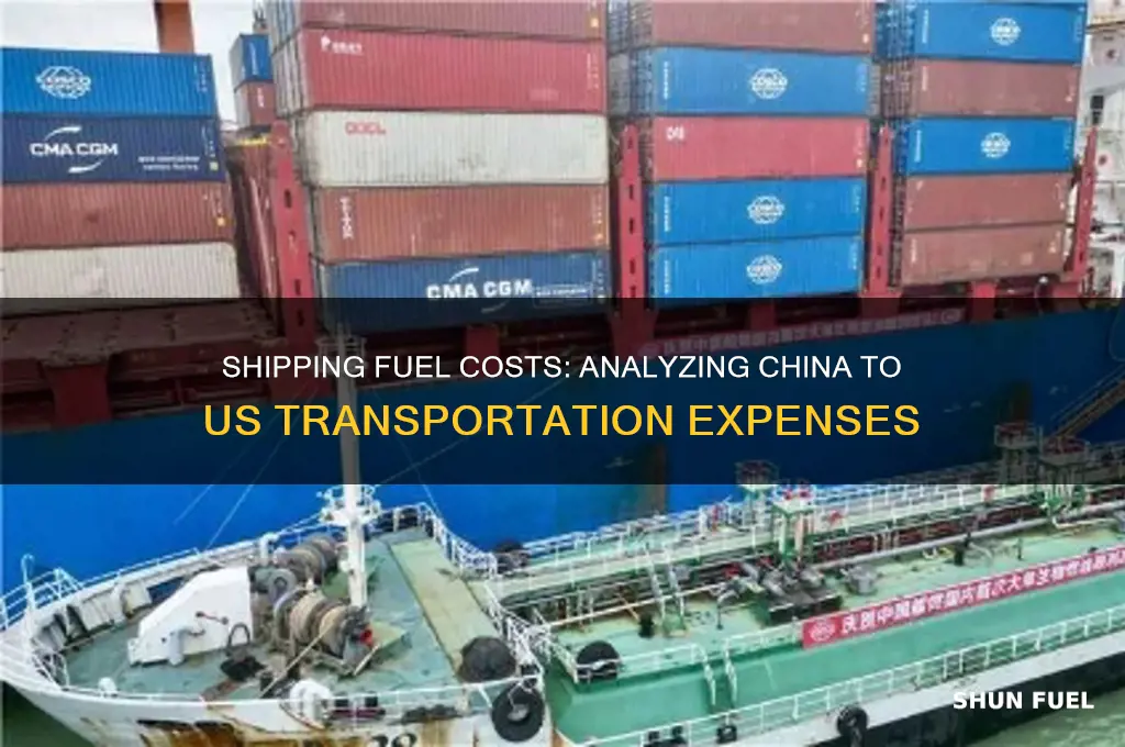 how much fuel used shipping from china to us