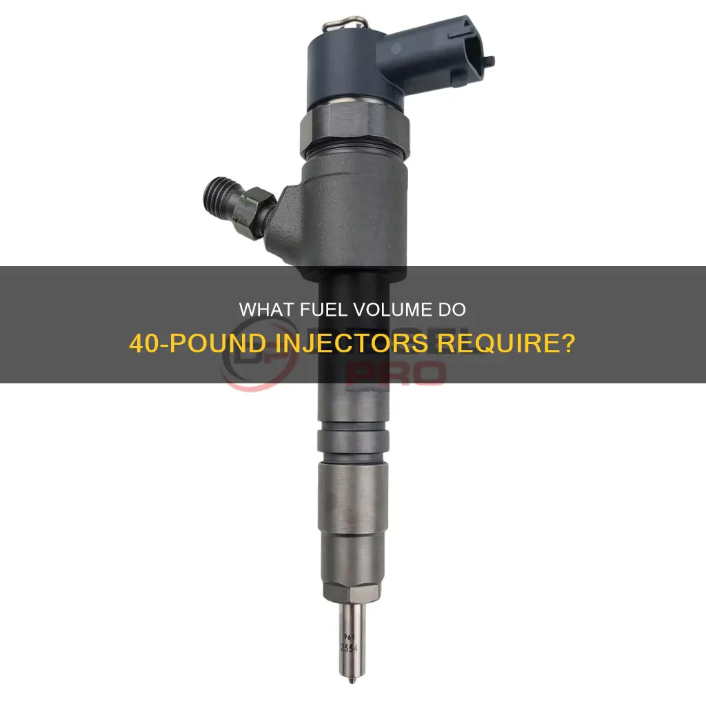how much fuel volume does 40pound injectors require