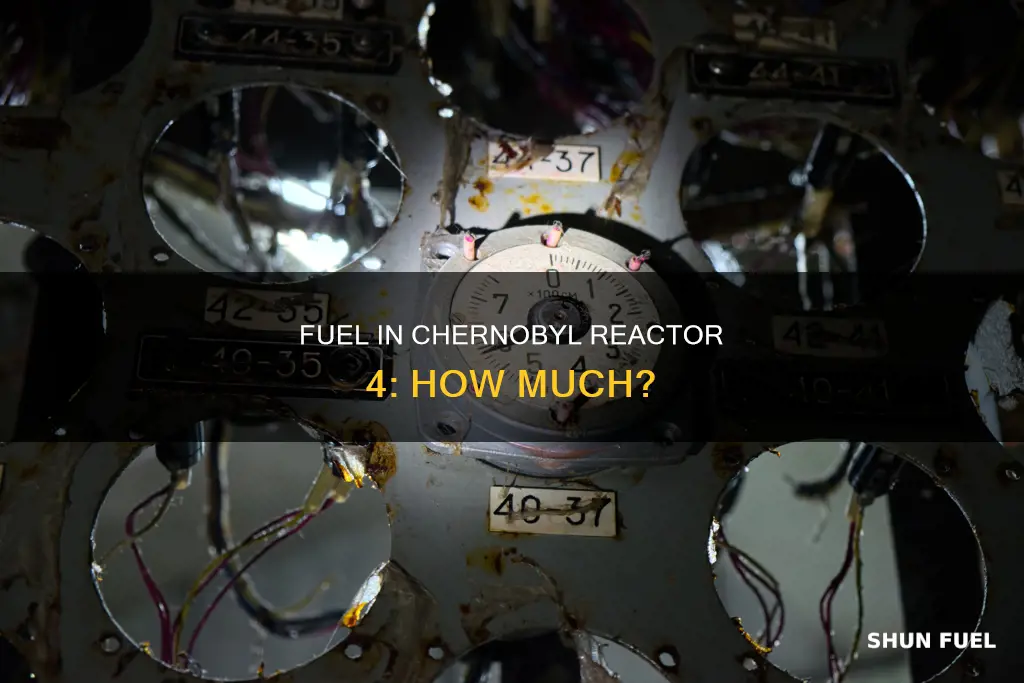 how much fuel was in chernobyl reactor 4