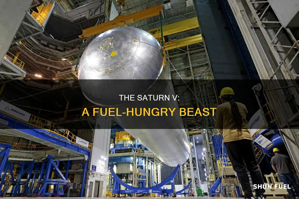 how much fuel was in saturn v rockets