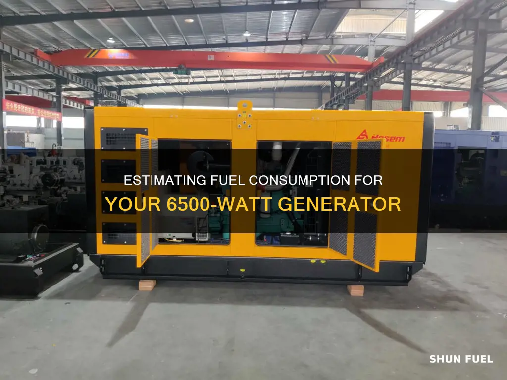 how much fuel will a 6500 watt generator use