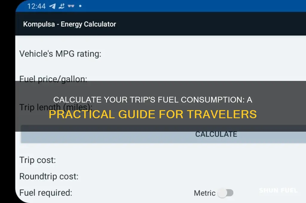 how much fuel will i use on a journey