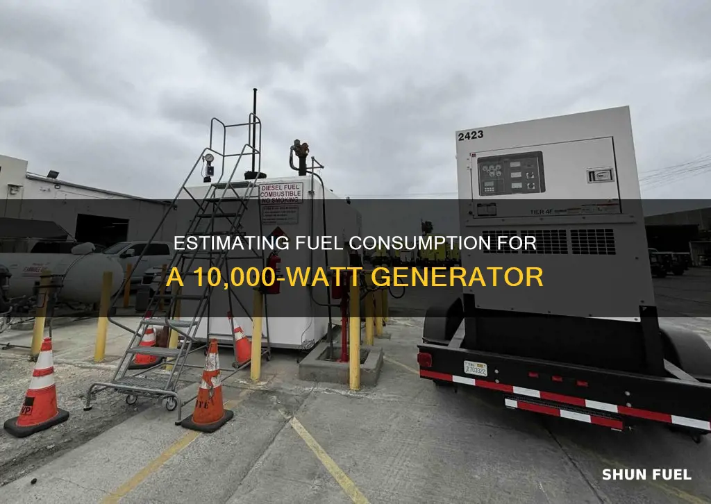 how much fuel will my 10000 generator use