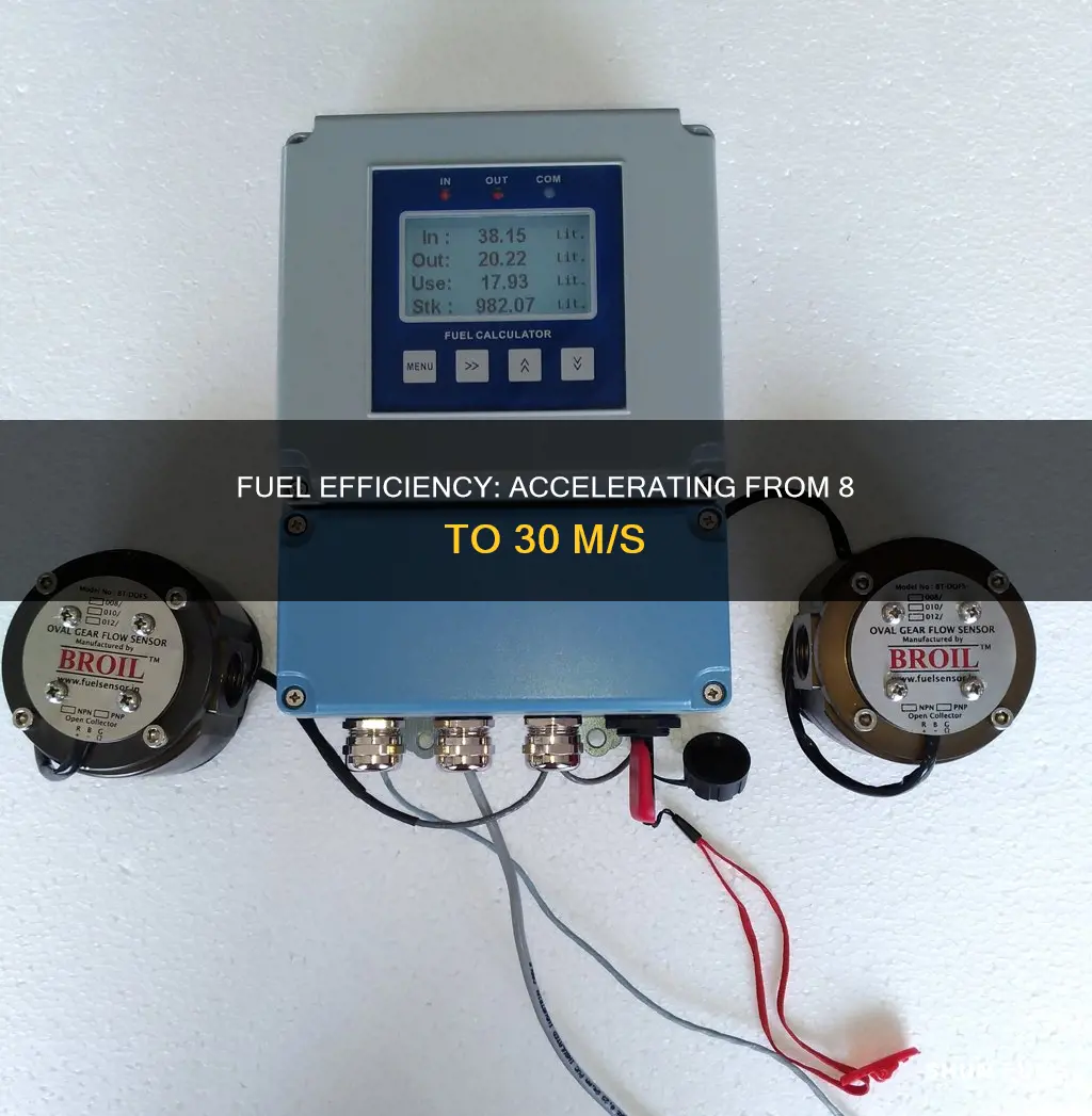 how much fuels to accelerate 30 m s