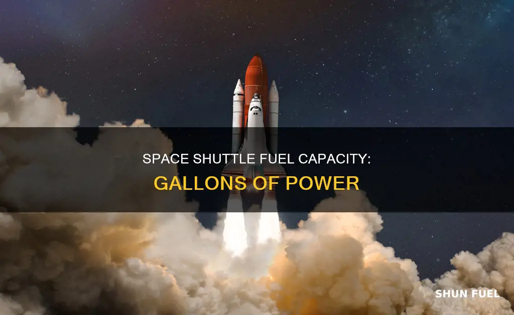 how much gallons of fuel does a space shuttle hold