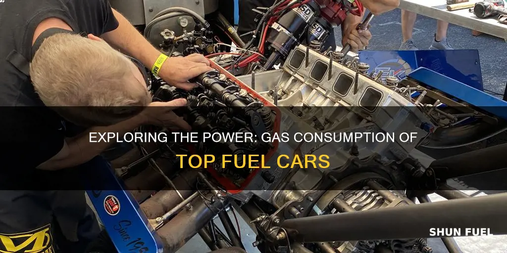 how much gas does a top fuel car use