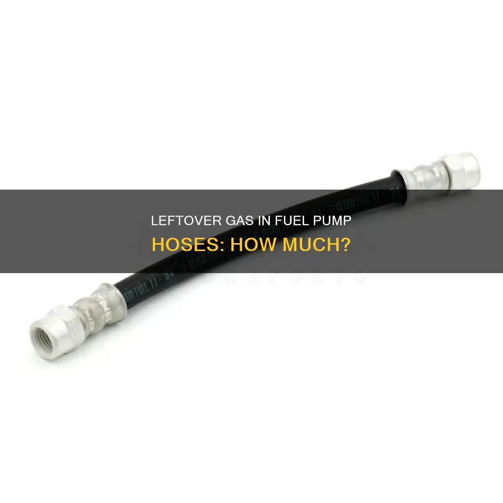 how much gas is left in fuel pump hose