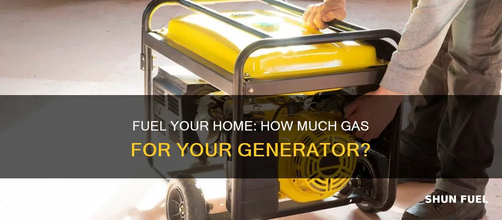 how much gas to fuel whole home generator