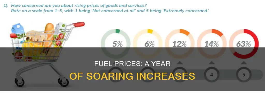 how much has fuel increase in the last year