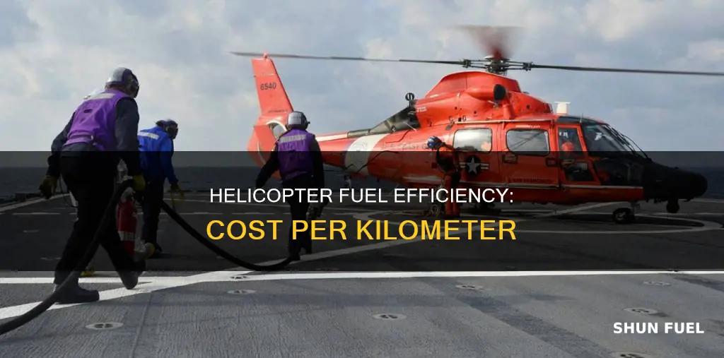 how much helicopter fuel cost per km
