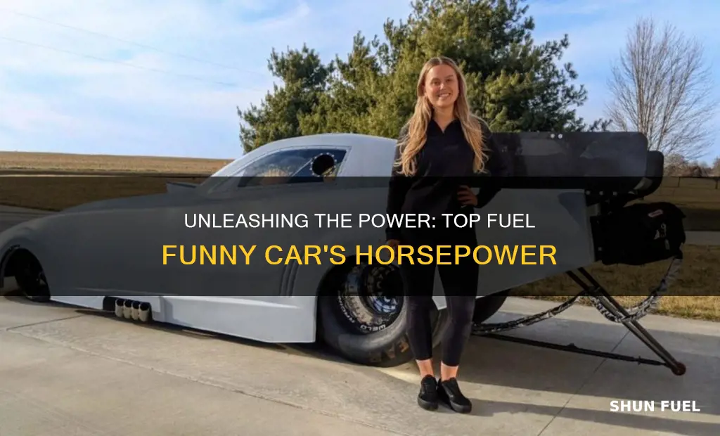 how much horse power is a top fuel funny car