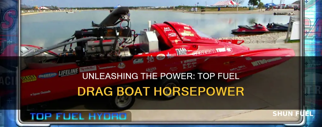 how much horsepower does a top fuel drag boat have
