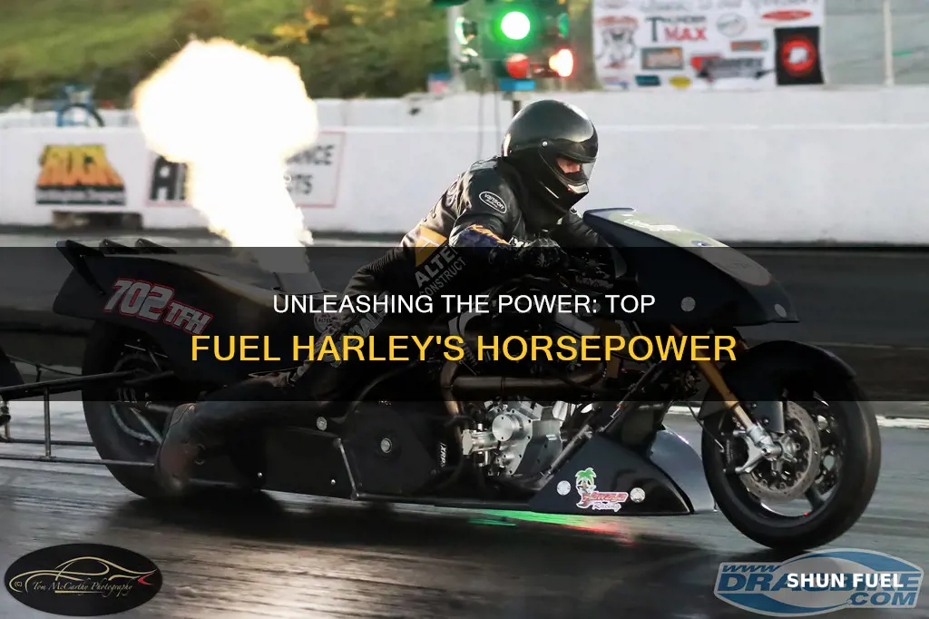how much horsepower does a top fuel harley have