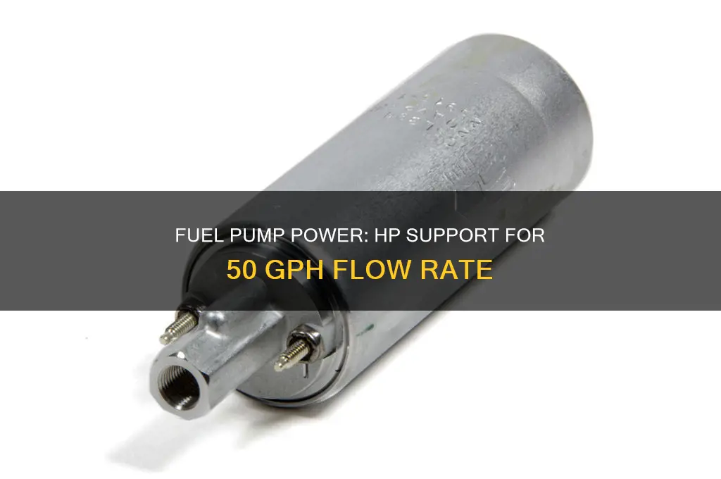 how much hp will a 50gph fuel pump support