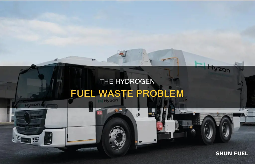 how much hudrogen fuel is wasted