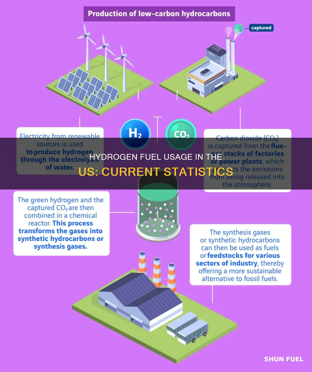 how much hydrogen fuel does the us use