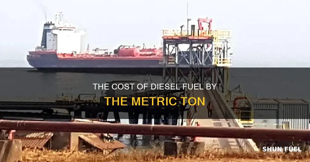 how much is 1 metric ton of diesel fuel