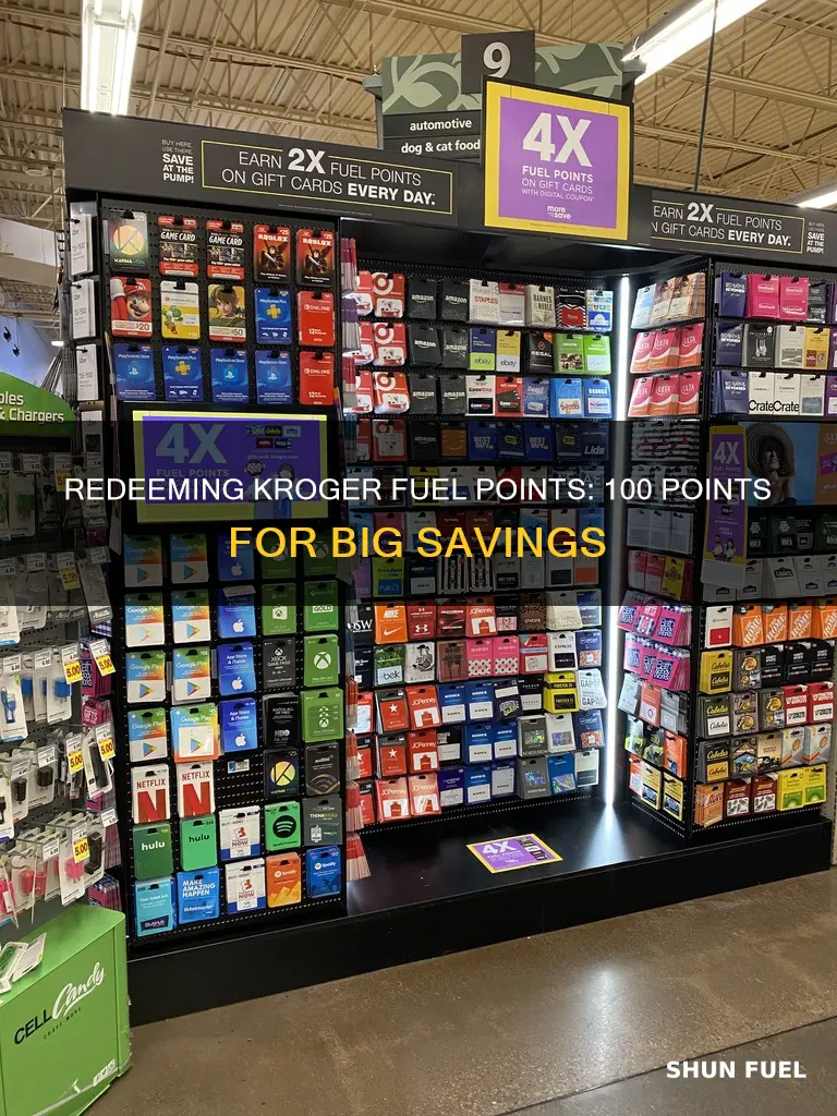 how much is 100 fuel points at krogers