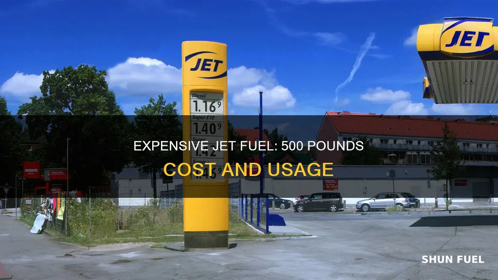 how much is 500 lbs jet a fuel