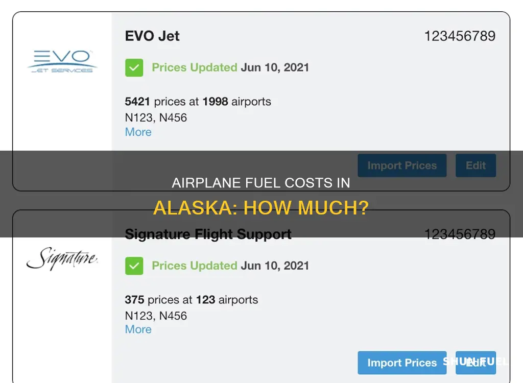 how much is airplane fuel alaska